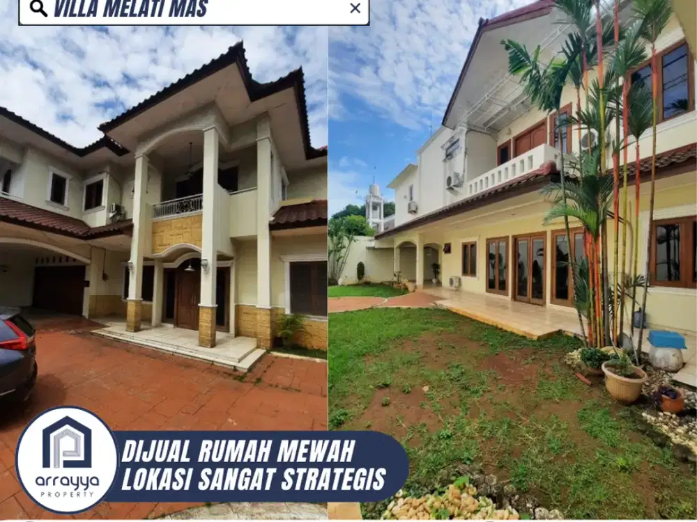 DIJUAL RUMAH CANTIK MEWAH LUAS LINGKUNGAN ASRI DI VILLA MELATI MAS (AH789)