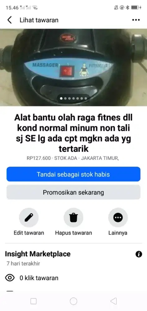 Alat bantu olah raga fitnes dll kond normal hrg murah sj cpt dpt yah