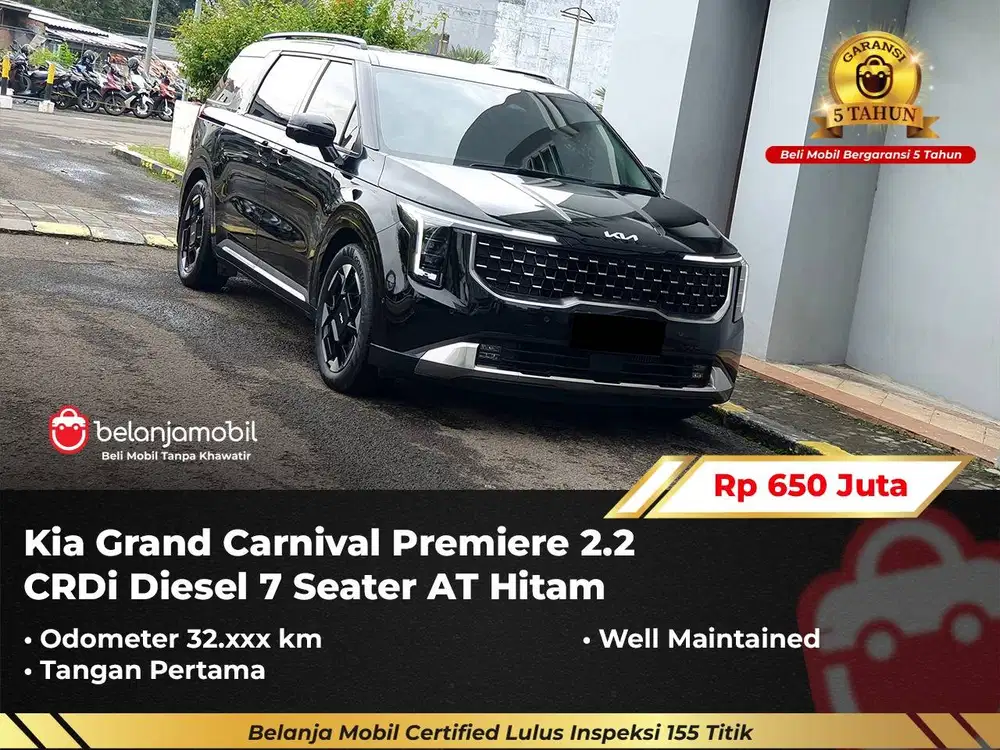 [GARANSI 5TH] Kia Grand Carnival Premiere 2.2 Diesel 2023/2024/2025