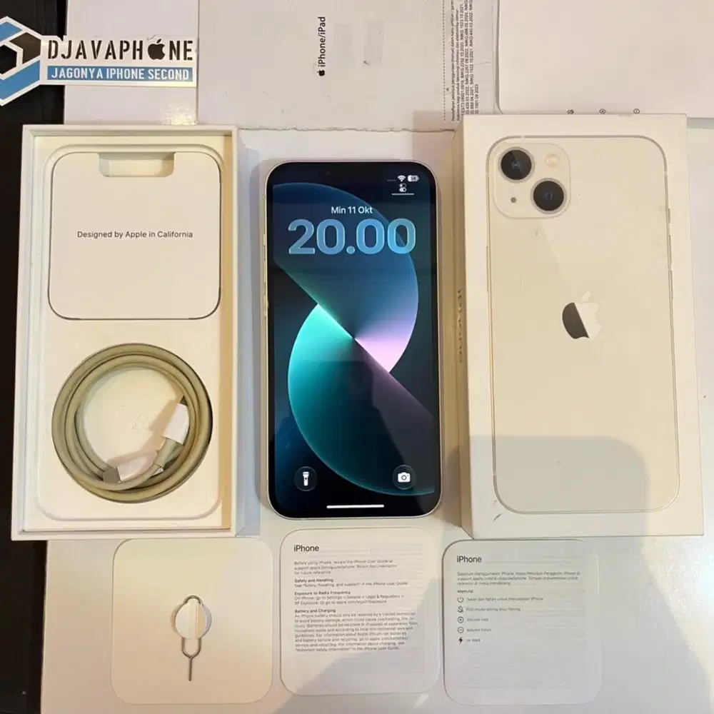 iPhone 13 Starlight 128GB BH 100% Ex iBox Resmi