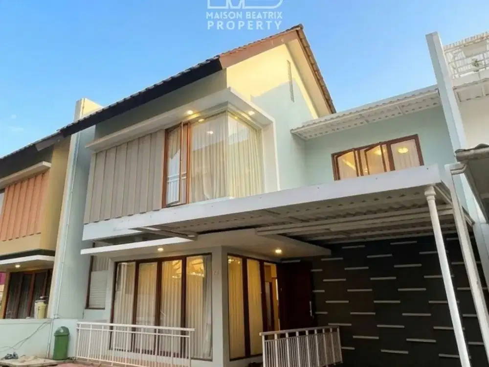 DIJUAL RUMAH CANTIK FULL FURNISH 2 LANTAI SIAP HUNI DI PAPYRUS TERRACE – BANDUNG
