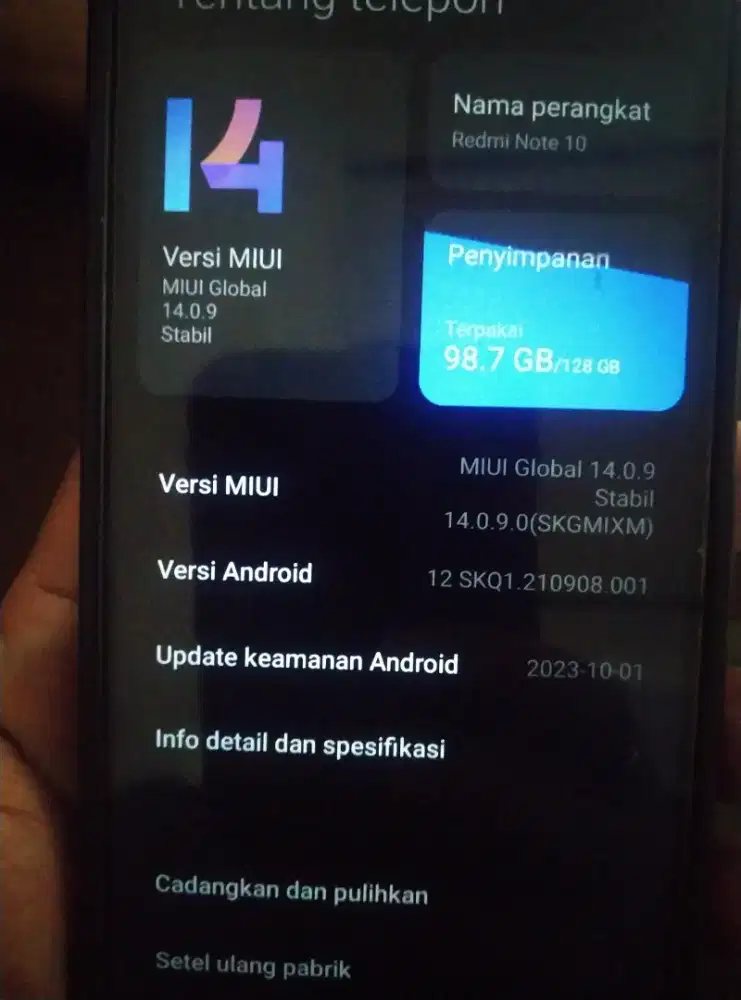 Redmi note 10 ,Hp dan Charger