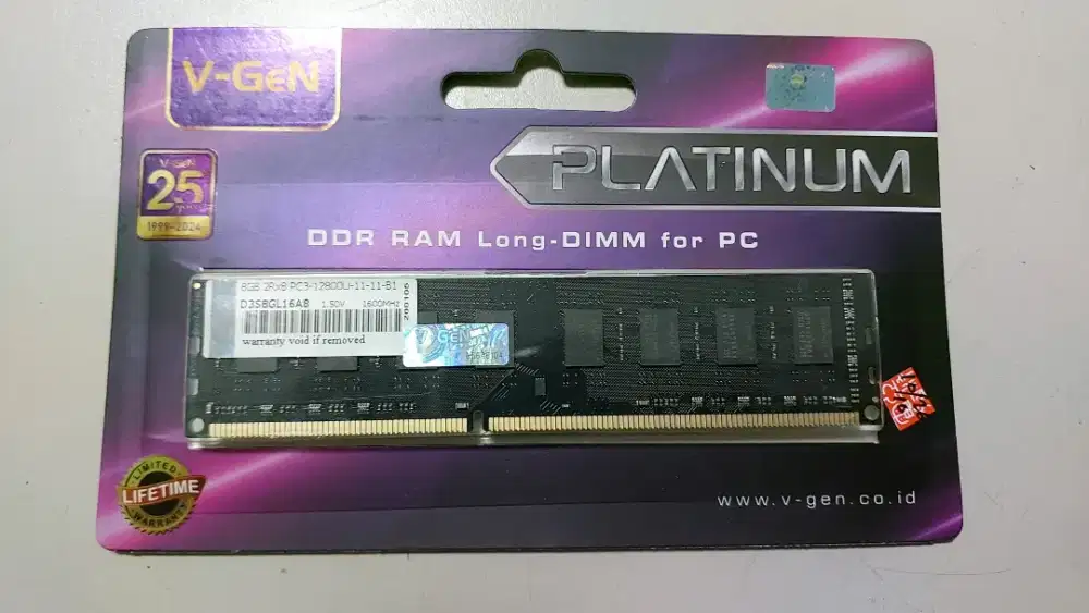 RAM PC V-Gen Platinum DDR3 8GB
