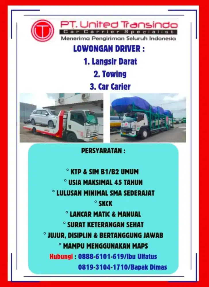 Driver Langsir Darat & Towing
