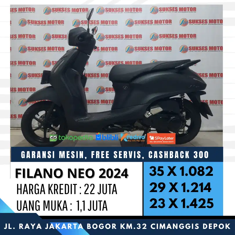 YAMAHA FILANO NEO 2024 MULUS CASH KREDIT CC/PAYLATER UNIT BERGARANSI