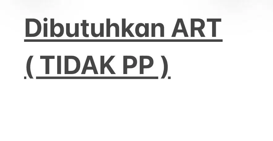 ART MENGINAP TIDAK PP ( Tanpa Perantara )