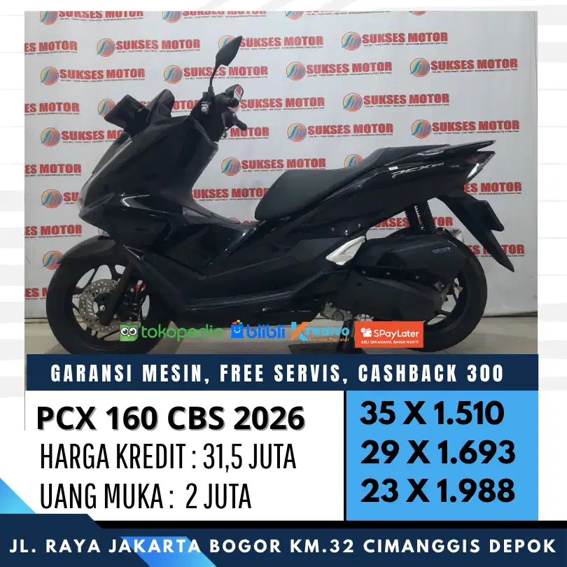 HONDA PCX 160 CBS 2026 MULUS LIKE NEW KM LOW CASH KREDIT CASHBACK 300