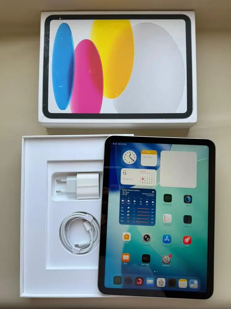 Ipad Gen 10 64gb Wifi - Like New - Resmi Indo - Silver