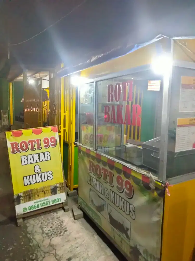 Rombong Bekas Roti Bakar Full Set Siap Pakai