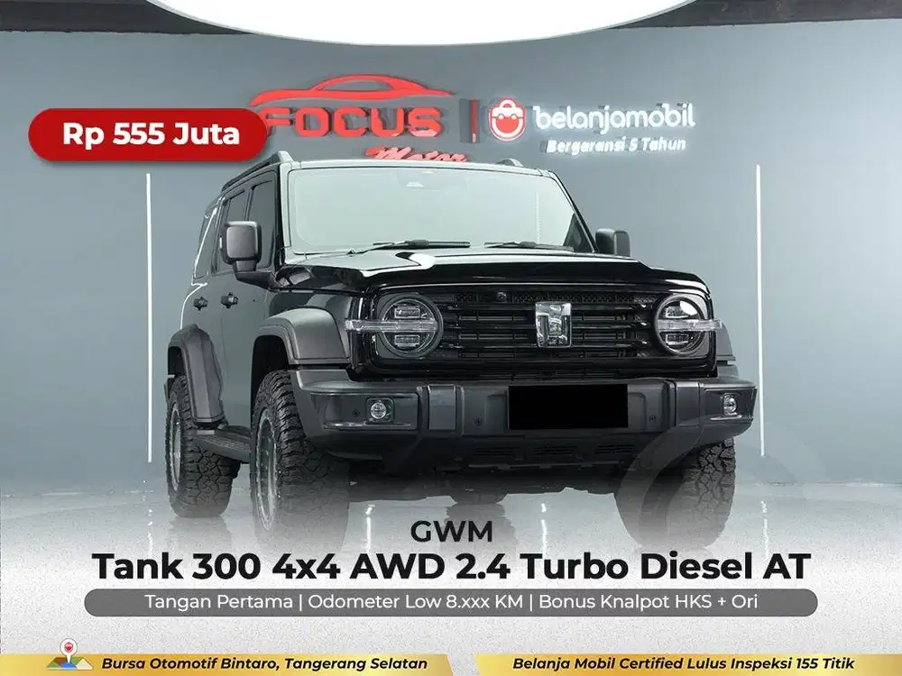 [ GARANSI 5THN 4x4 KM 8RB ] GWM Tank 300 AWD 2.4 AT 2024/2025/2026