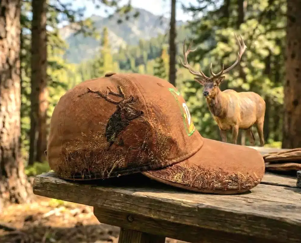 Topi Logo Rusa Dri Duck Wildlife Series Original Second Warna Coklat