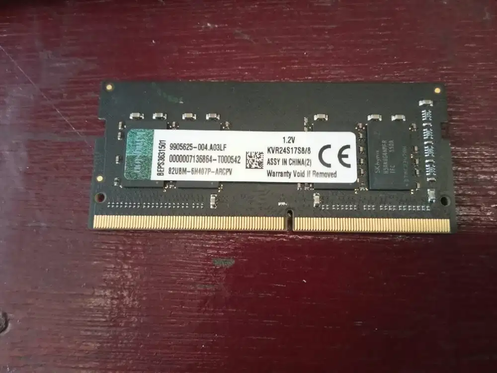 RAM LAPTOP 8GB (DDR4) Kingston 2400MHz PC 19200 1.2v ORI GAMING