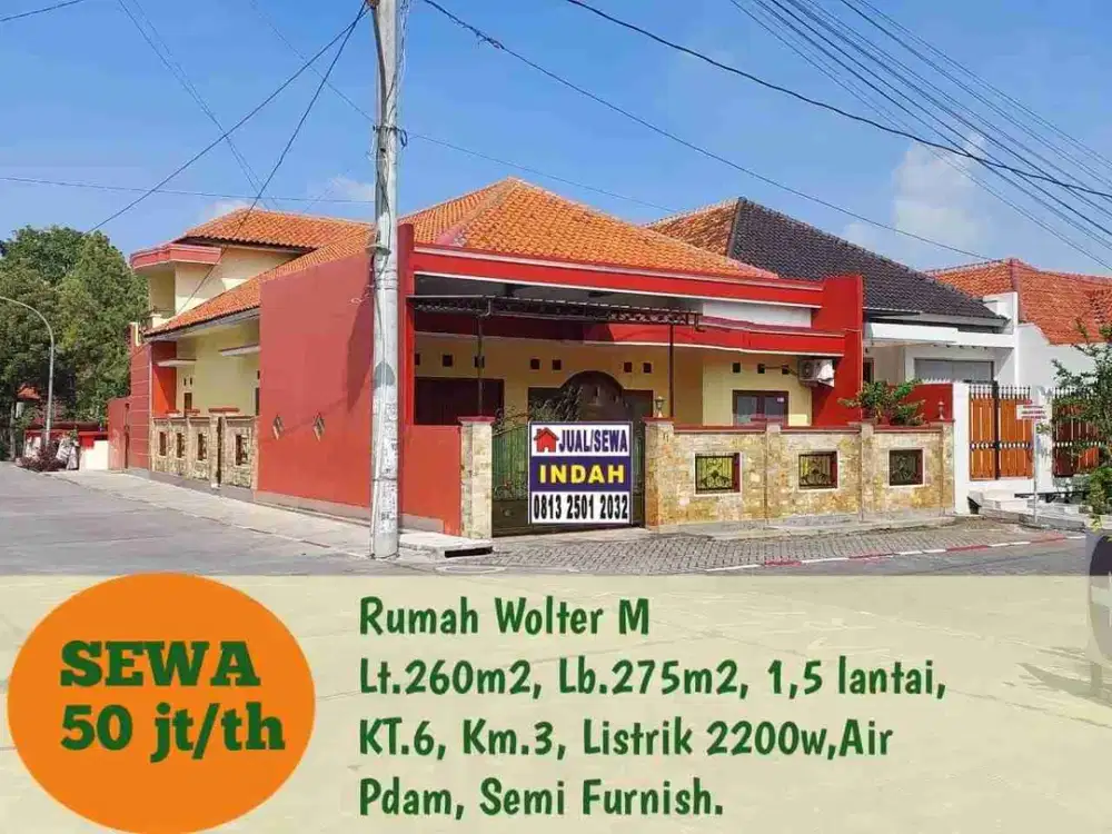 Disewakan Rumah 6 Kamar tidur di Pedurungan Semarang Timur