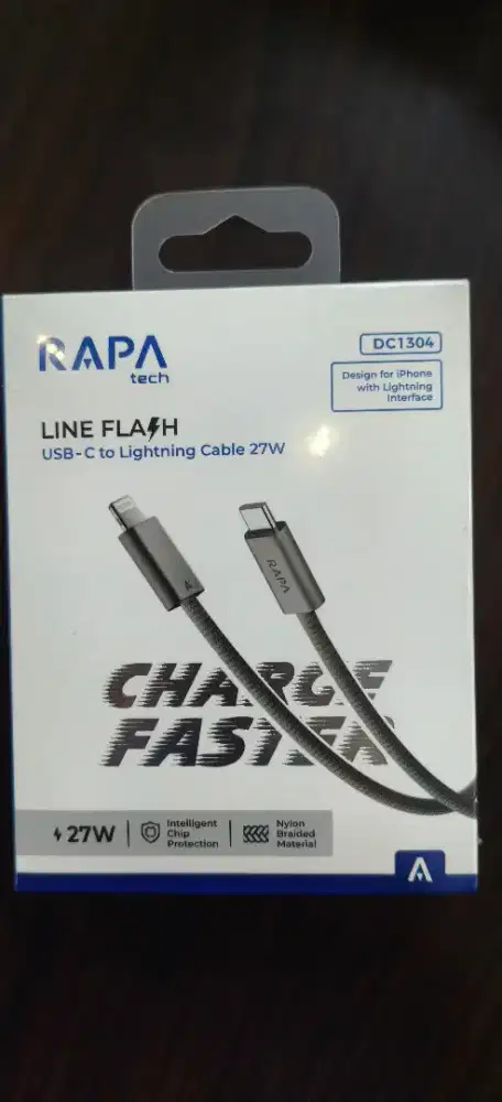 RAPA LINE Flash USB-C to Lightning 27W Cable – DC1304