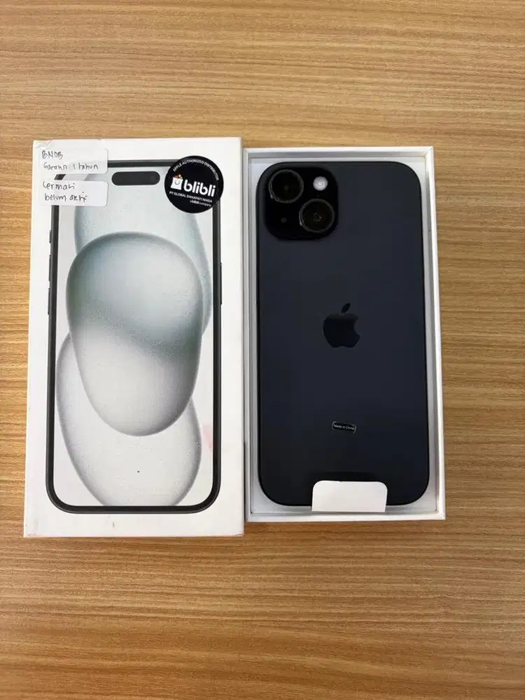 Iphone 15 128GB Black BNOB(Brand New Open Box) Garansi Resmi 1 Tahun