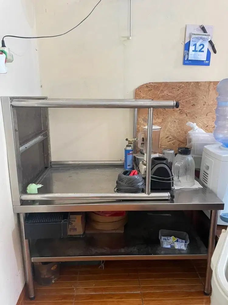 meja stainles tebal