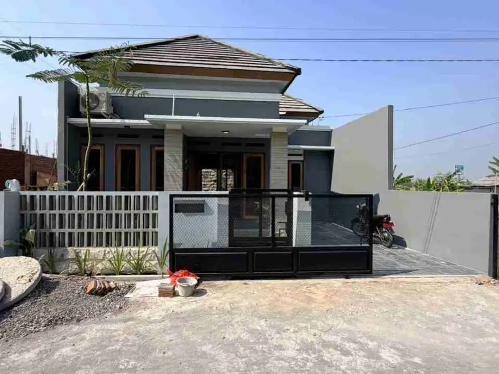 RUMAH BARU FRESH SERASA VILLA VIEW SAWAH PINGGIR JALAN ASPAL - SEMI FURNISHED DEKAT PUSKESMAS PIYUNGAN BANTUL