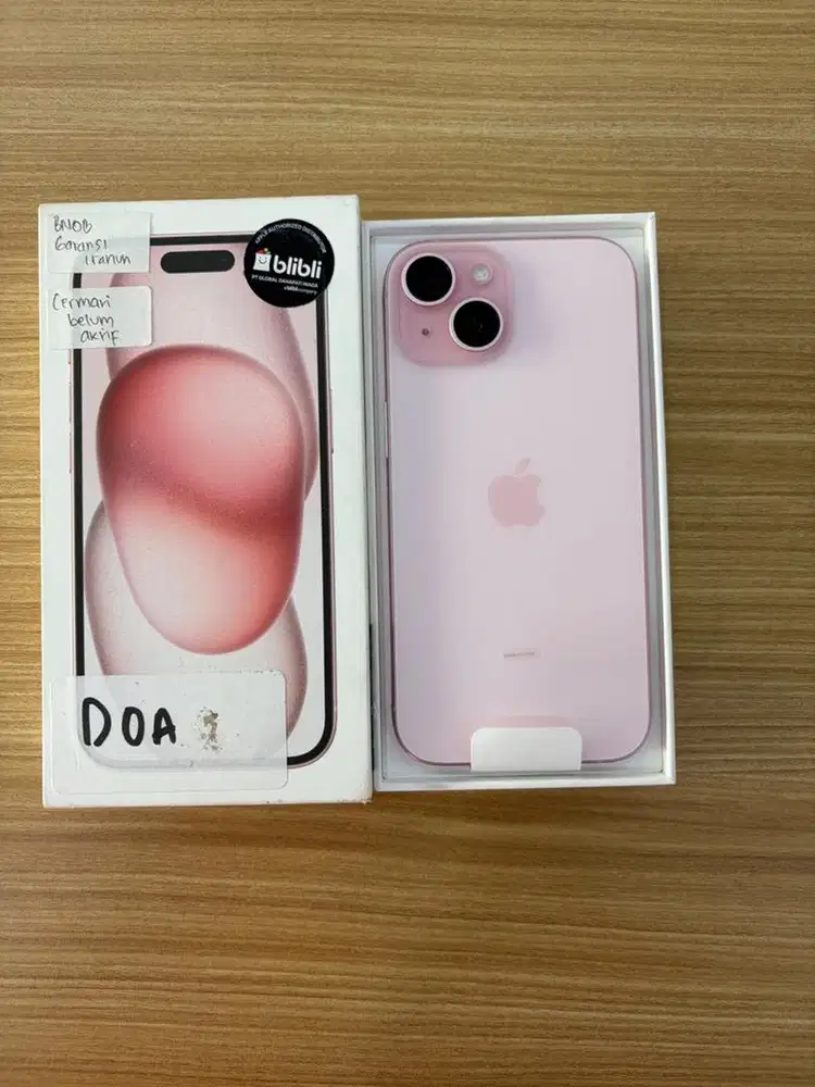 Iphone 15 128GB Pink BNOB (Brand New Open Box) Garansi Resmi 1 Tahun