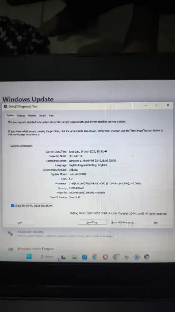 Laptop E 5440 Latitude