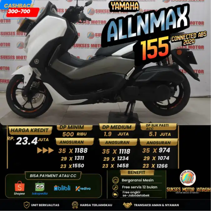 YAMAHA ALL NEW NMAX CONNECTED ABS 2020 WARNA JARANG ADA PLAT BOGOR