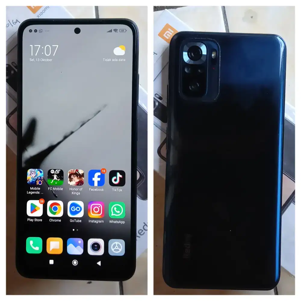Redmi Note 10s Fullset Normal Mulus