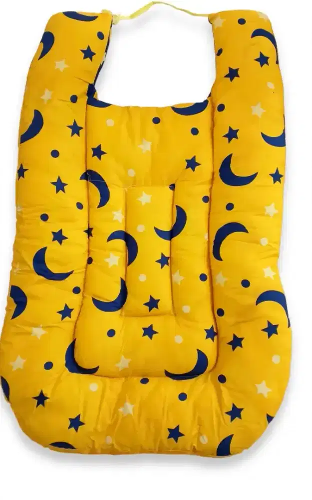 Yellow infant stroller pad or baby swing mat