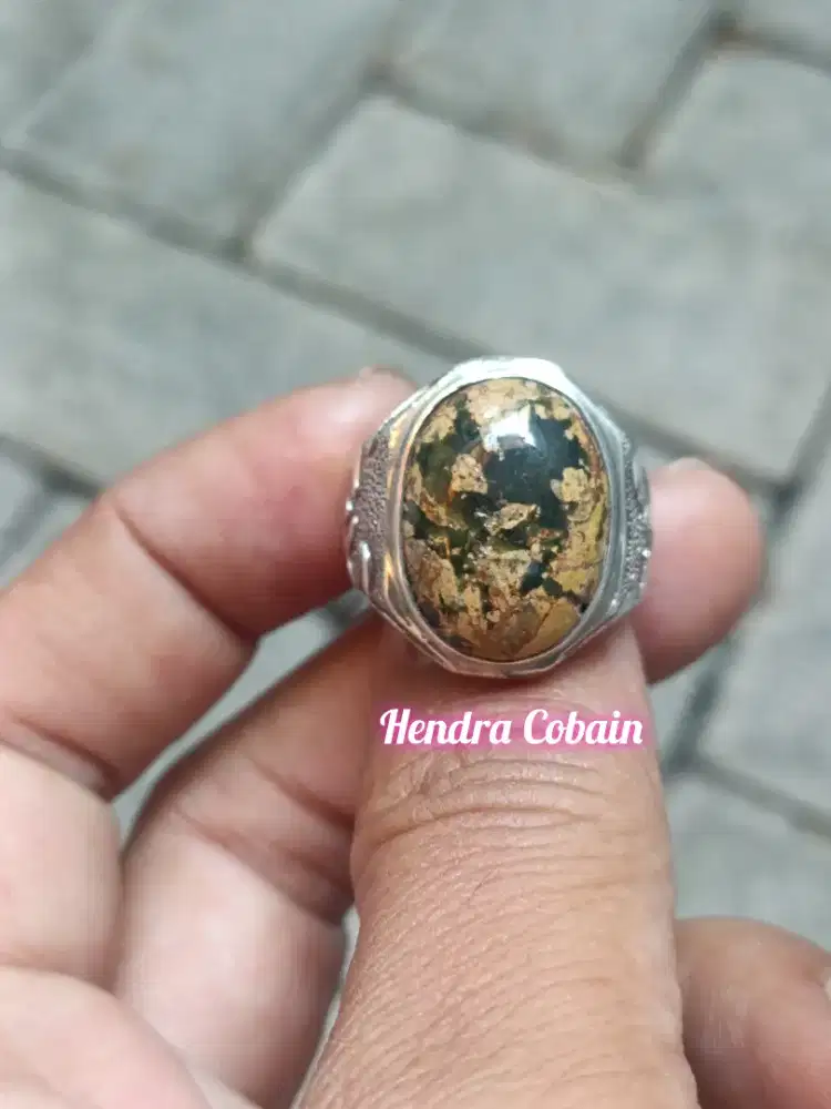 Natural Batu Cincin Pirus Persia Ring Perak