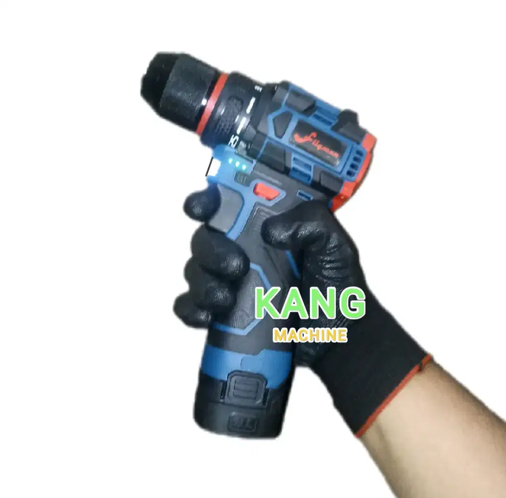 Mesin bor baterai Fligman cordless drill driver 16.8V fullset