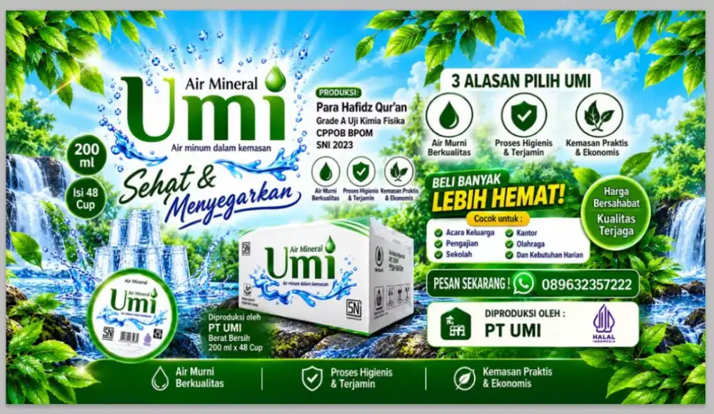 Air Mineral Umi pH 7,8 TDS 90