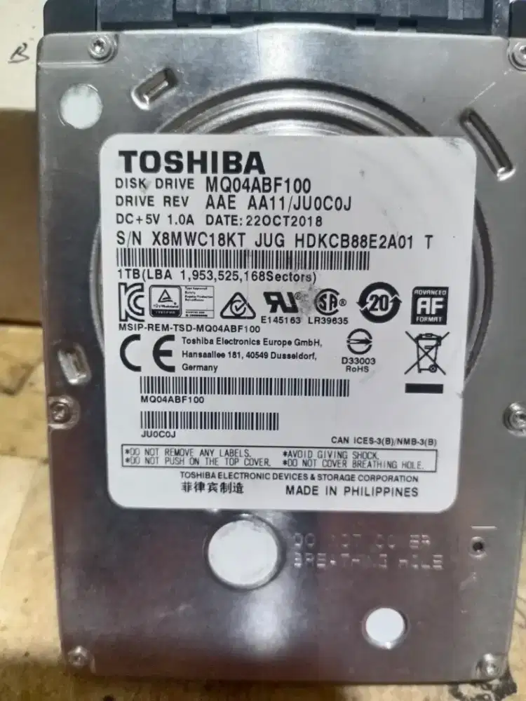 HDD laptop Slim 1tb - Sehat 100 persen