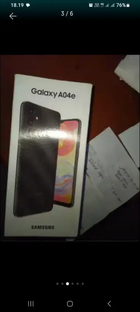 Dijual cepat Murah SAMSUNG GALAXY A04E Warna hitam. NO MINUS