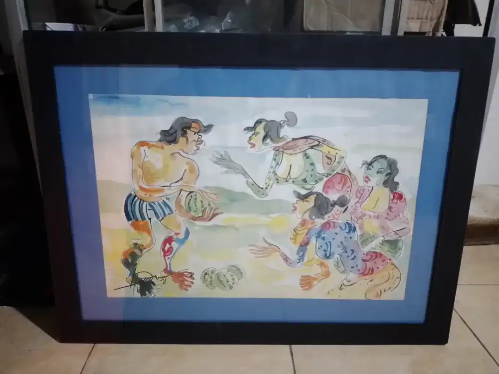 Sketsa lukisan Hendra Gunawan