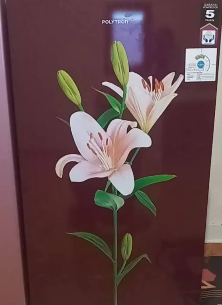 Djual kulkas 1 pintu merek Polytron PRB 159 warna merah