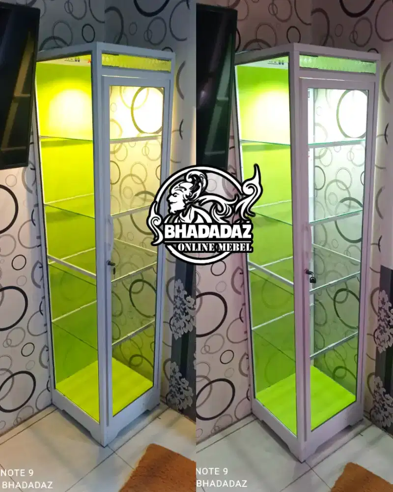 Lemari ACP Hias 1 Pintu LED