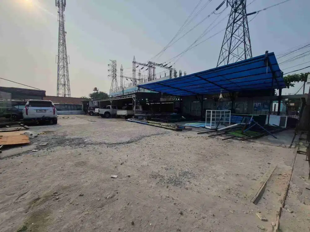 Disewakan lahan komersil ex bengkel mobil di Cikunir, Jakamulya, Bekasi Selatan