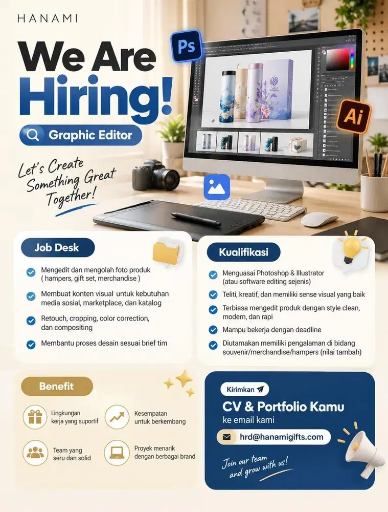 DIBUTUHKAN SEGERA EDITOR / GRAPHIC DESIGN