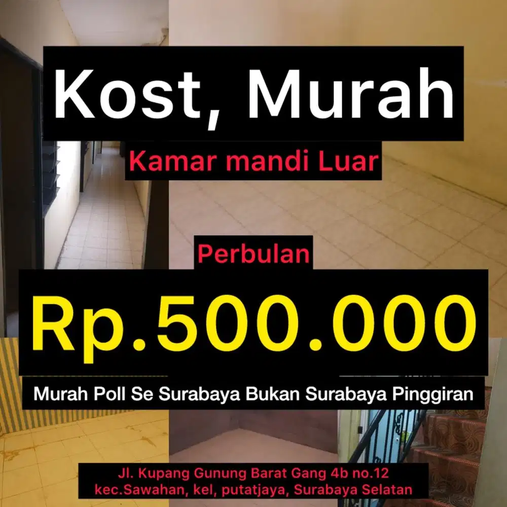Kost Murah 500rb Surabaya Kota