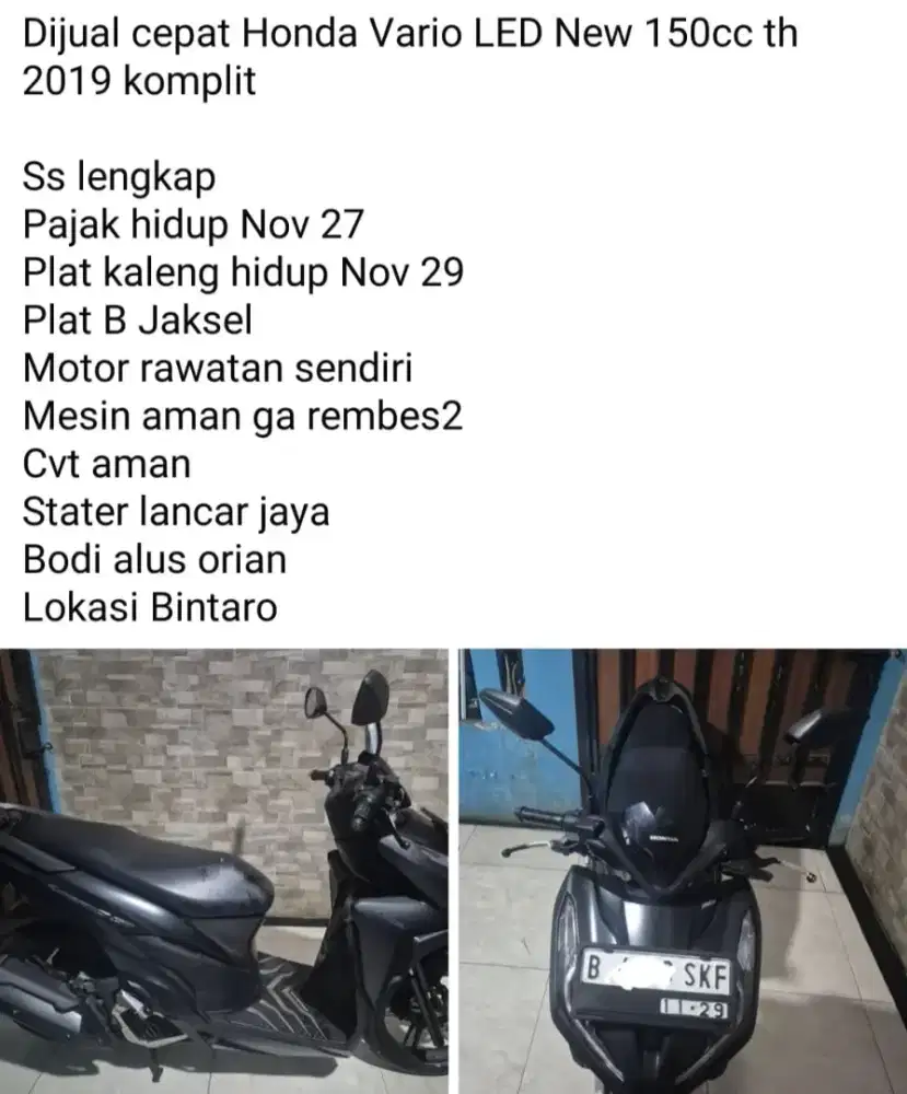 Honda Vario LED new 150 CC