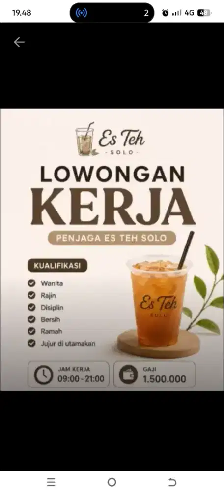 Dibutuhkan  jaga outlet