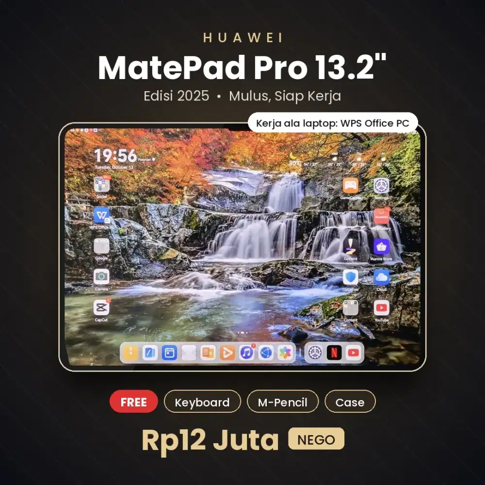 Huawei MatePad Pro 13.2 2025 Mulus Free Keyboard + Pencil + Case