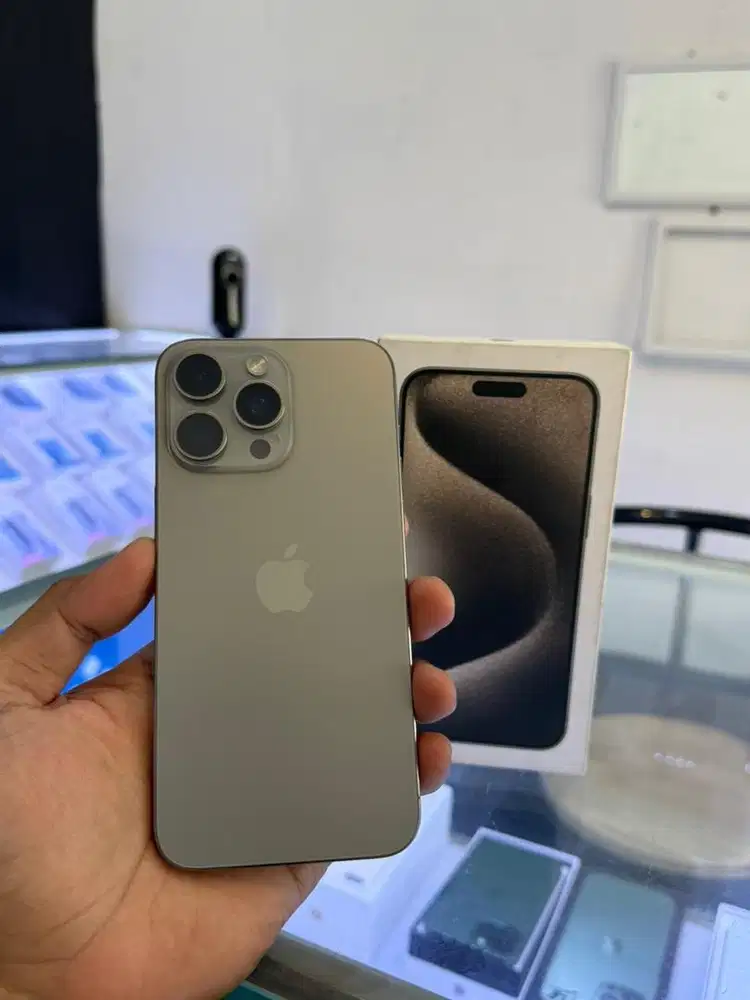 Iphone 15 promax 256gb ibox natural titanium full original like new
