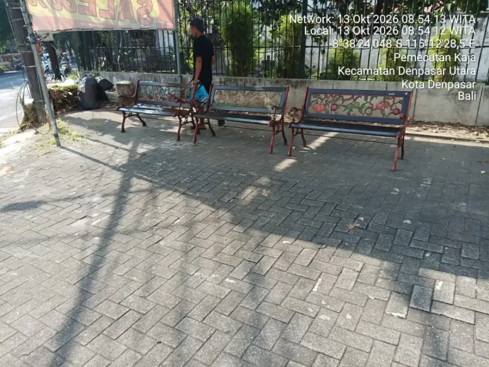 Kursi taman besi tempa bahan tebal