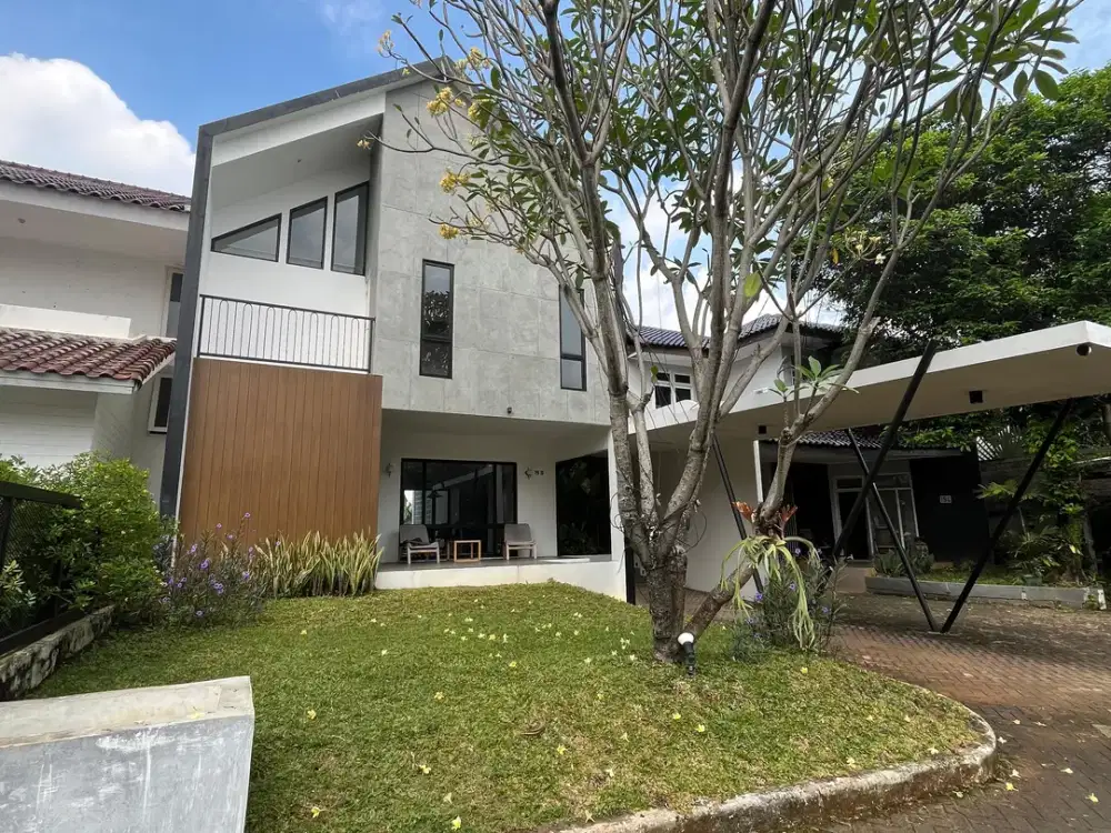 Cipete rumah modern tropikal luas 350 layout plong