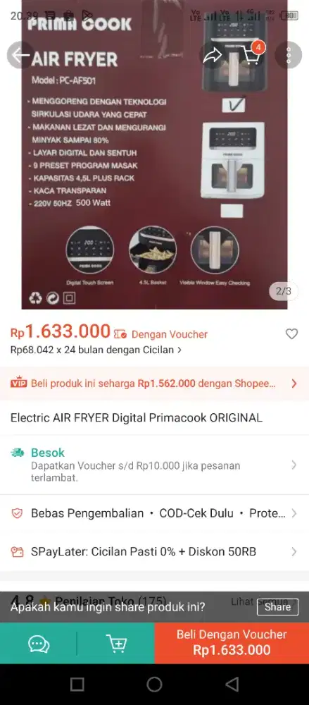 air fryer prima cook