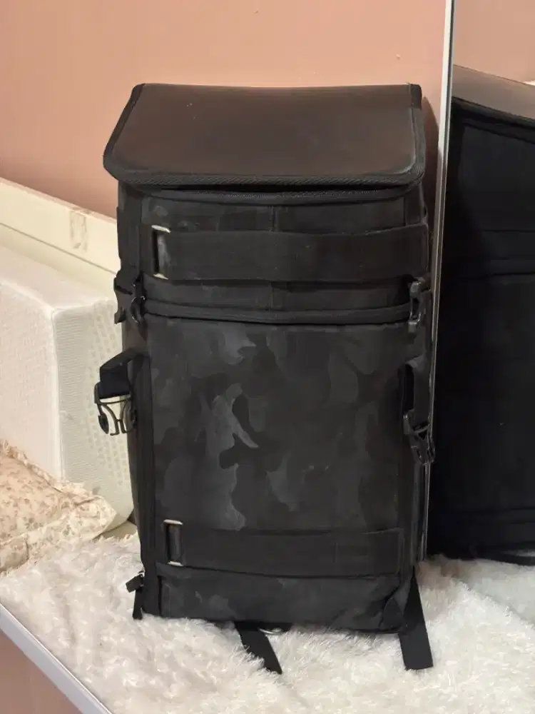 Tas Kamera Ransel Backpack Tactical Black Camo Sekat Muat 3 Kamera