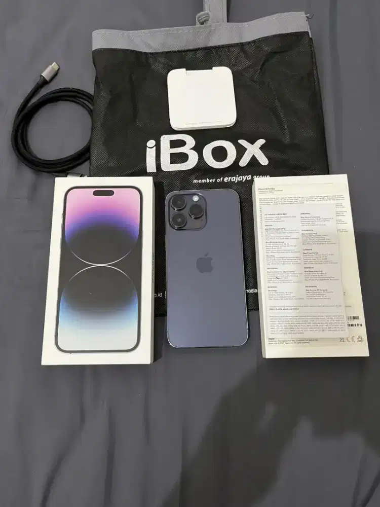 Iphone 14 pro max 128gb deep purple garansi resmi ibox