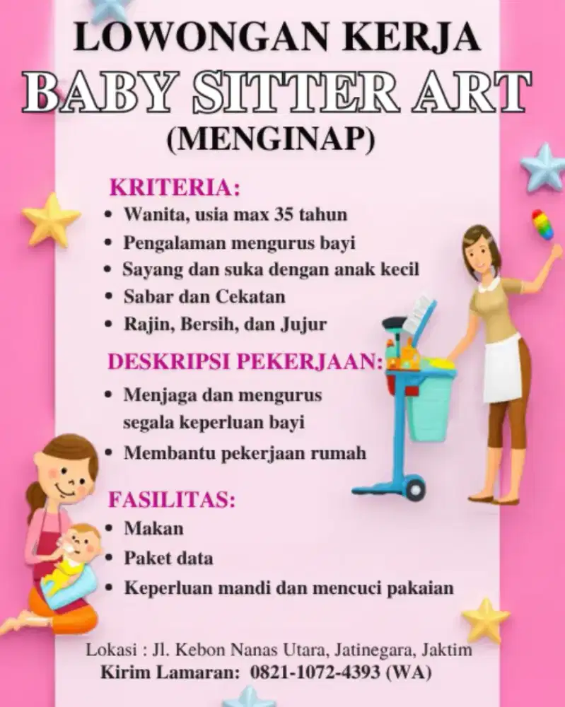 Lowongan kerja baby sister ART