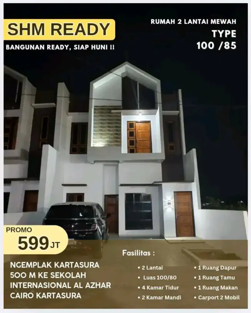 HOT PROMO RUMAH MEWAH 2 LANTAI NGEMPLAK KARTASURA DEKAT KAMPUS IAIN