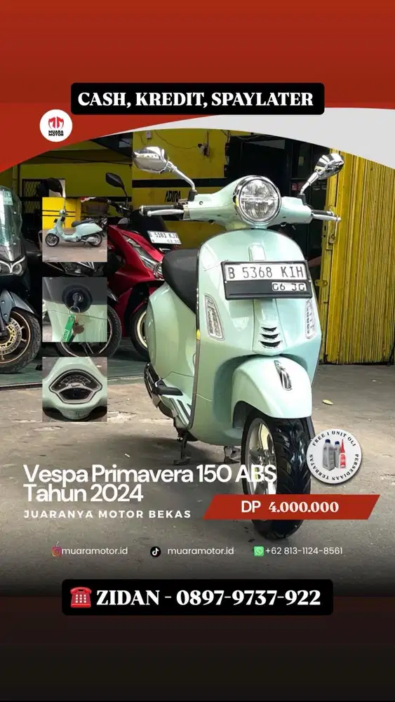 VESPA PRIMAVERA 150 ABS 2024 KM 3 RB PERAK !!!