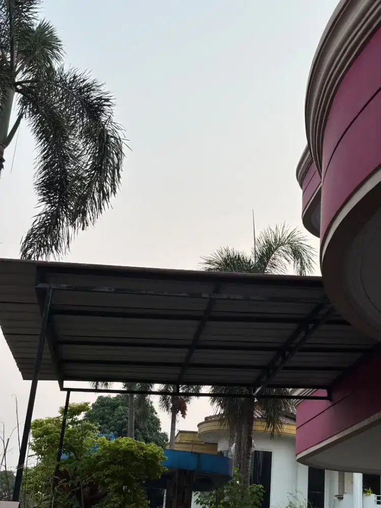 Kanopi Carport Jumbo Besi Hollow Tebal Atap Spandek(Eks Pasang 12 jt )
